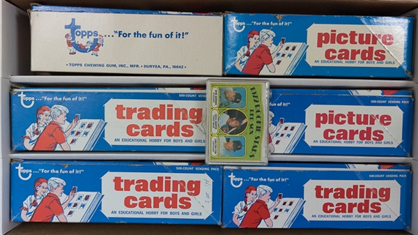 Lot of 2500+ 1972 Topps Baseball Cards in Vending Boxes w. High Numbers