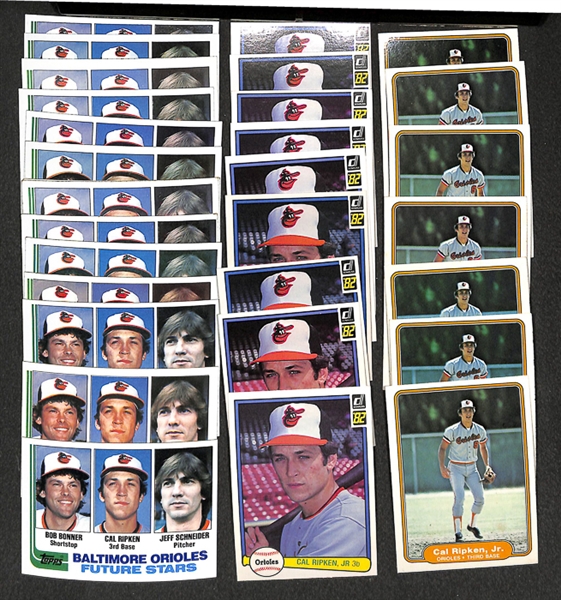 Lot of 30 Cal Ripken Jr Rookie Cards - Topps/Donruss/Fleer