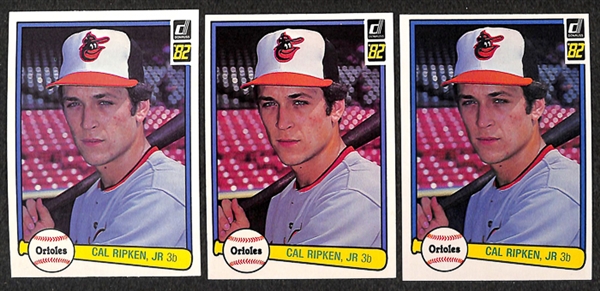 Lot of 30 Cal Ripken Jr Rookie Cards - Topps/Donruss/Fleer