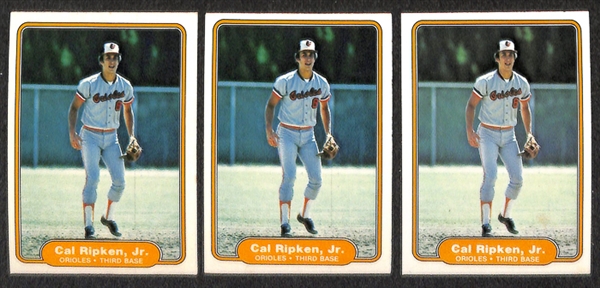 Lot of 30 Cal Ripken Jr Rookie Cards - Topps/Donruss/Fleer