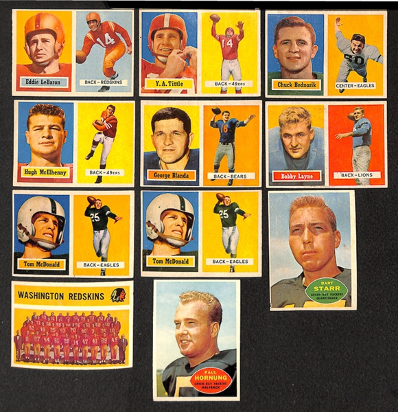 Lot of 40 Topps Football Cards from 1957-1963 w. YA Tittle
