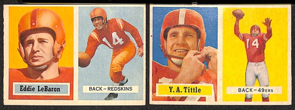 Lot of 40 Topps Football Cards from 1957-1963 w. YA Tittle