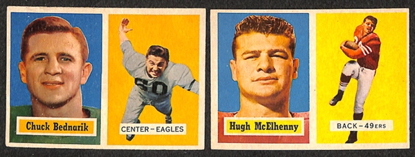 Lot of 40 Topps Football Cards from 1957-1963 w. YA Tittle