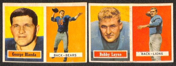 Lot of 40 Topps Football Cards from 1957-1963 w. YA Tittle