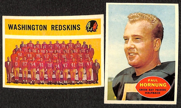 Lot of 40 Topps Football Cards from 1957-1963 w. YA Tittle