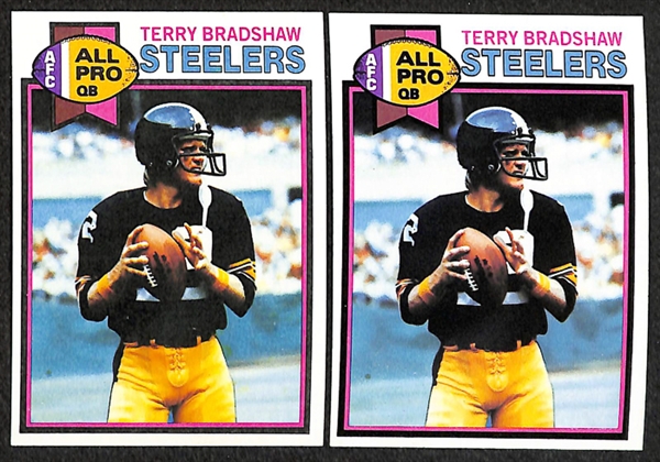 Lot of 15 Topps HOF Football Cards Including 1971 Bradshaw Rookie Card