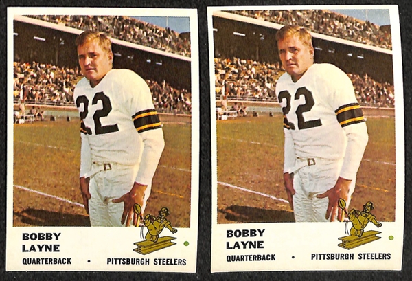 Lot of 6 - 1961 Fleer Football w. Unitas, & 41 - 1966 through 1972 Topps Football Cards w. 1966 Jack Kemp