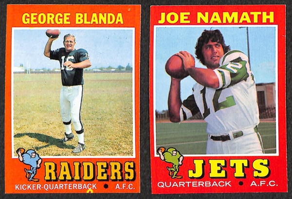Lot of 40 1971 Topps Football Cards w. Mean Joe Greene Rookie Card