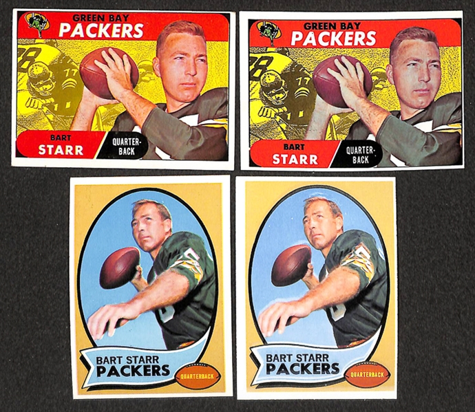 Lot of 21 Bart Starr, Johnny Unitas, & Dick Butkus Topps Cards