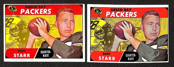 Lot of 21 Bart Starr, Johnny Unitas, & Dick Butkus Topps Cards
