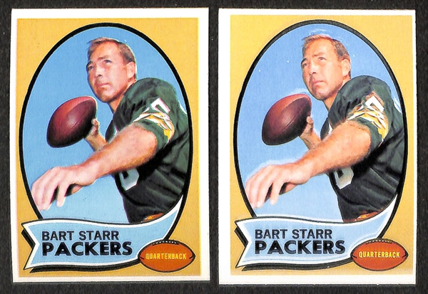 Lot of 21 Bart Starr, Johnny Unitas, & Dick Butkus Topps Cards