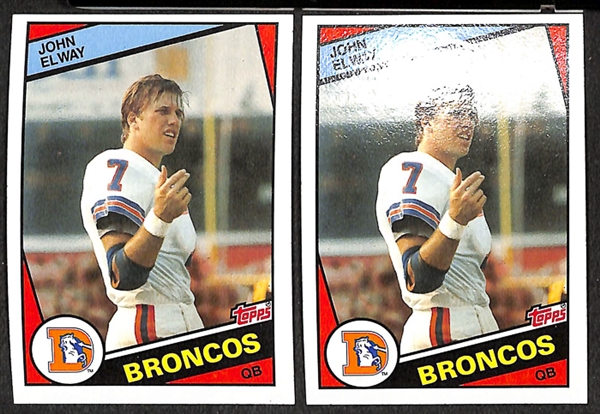 Lot of 5 1984 John Elway Rookie Cards