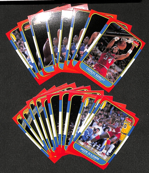 Lot of 19 1986 Fleer Basketball Cards w. Charles Barkley Rookie Card