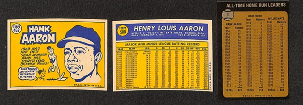 Lot of 30 Hank Aaron Cards from 1970-1973 (inc. 22 Topps 1973 All-Time HR Leader Cards #1)