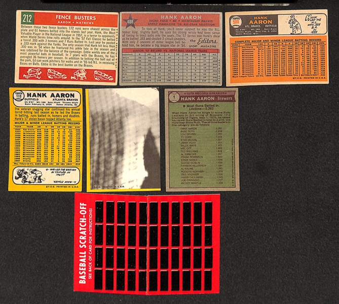Lot of 40 Hank Aaron Cards From 1958-1976