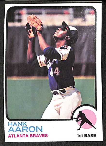 Lot of 25 Hank Aaron Cards From 1972 and 1973 Topps