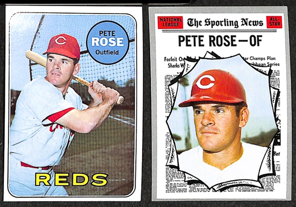 Lot of 45 Pete Rose Cards from 1966 to 1978