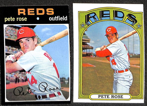 Lot of 45 Pete Rose Cards from 1966 to 1978