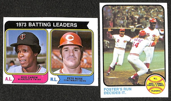 Lot of 54 Pete Rose Topps Cards from 1970 to 1973