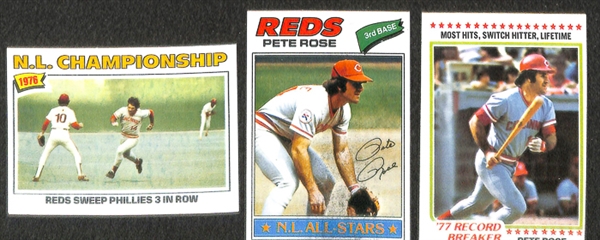 Lot of 54 Pete Rose Topps Cards from 1970 to 1973