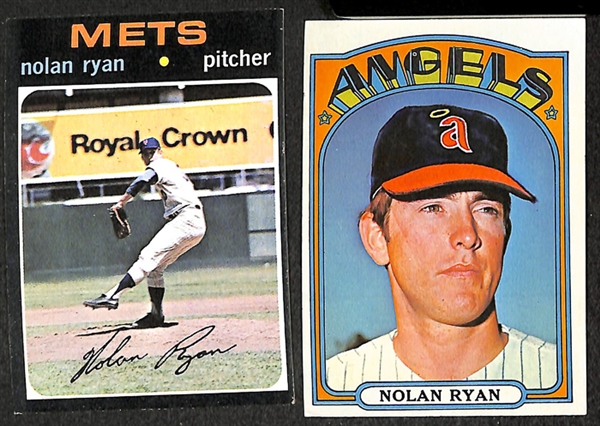 Lot of 34 Nolan Ryan 1970s Topps Cards Inc. (10) 1971 and (2) 1972