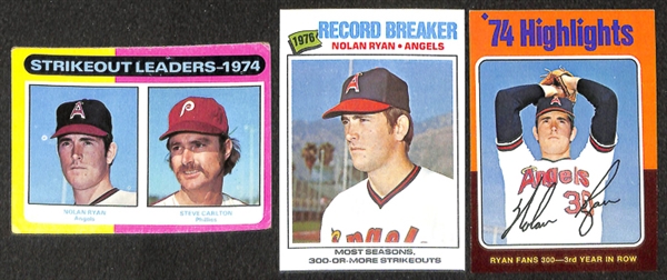 Lot of 34 Nolan Ryan 1970s Topps Cards Inc. (10) 1971 and (2) 1972