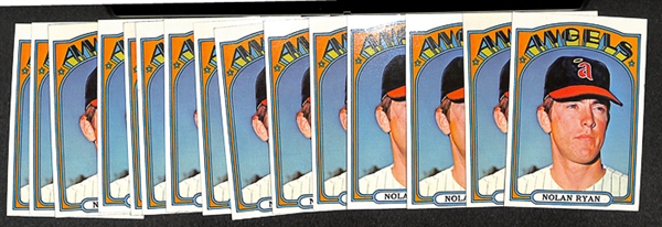 Lot of 16 Nolan Ryan 1972 Topps Cards (Card #595)