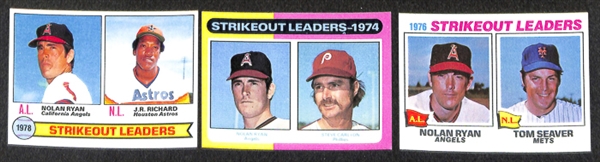 Lot of 47 Nolan Ryan Topps Cards - From 1973 to 1979