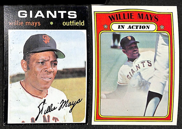 Lot of 28 Willie Mays Topps Cards from 1960 to 1974