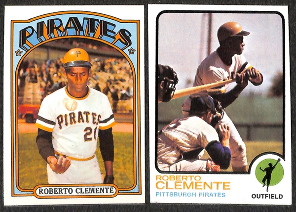 Lot of 12 Roberto Clemente Topps Cards from 1970 to 1973