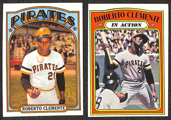 Lot of 22 Roberto Clemente Cards from 1972 Topps 