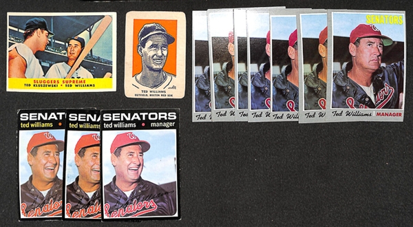 Lot of 13 Ted Williams Cards Inc. 1951 Wheaties
