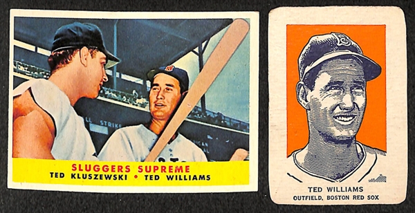 Lot of 13 Ted Williams Cards Inc. 1951 Wheaties