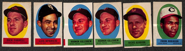 Lot of 1963 Topps Peel-Offs and 1967 Topps Stickers w/ Mantle, Mays, Koufax, Aaron