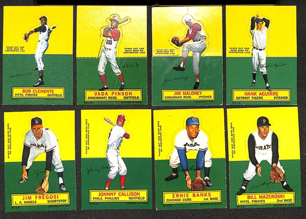 Lot of 27 1964 Topps Stand Ups Baseball Cards w. Bob Clemente - Loaded with Stars!