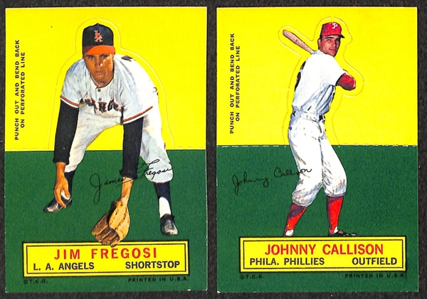 Lot of 27 1964 Topps Stand Ups Baseball Cards w. Bob Clemente - Loaded with Stars!