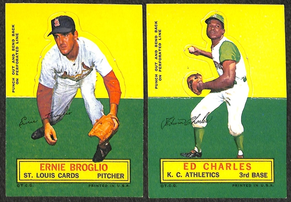 Lot of 27 1964 Topps Stand Ups Baseball Cards w. Tommy Davis x2