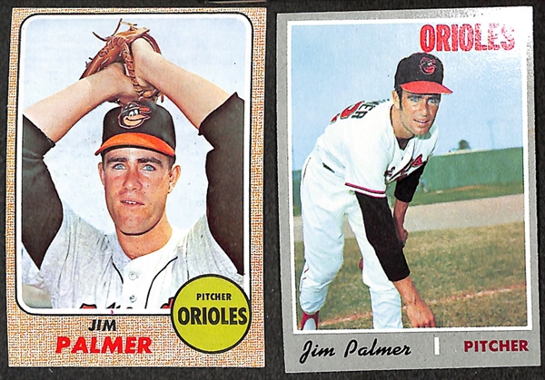Lot of 113 Jim Palmer Topps Baseball Cards from 1968-1979