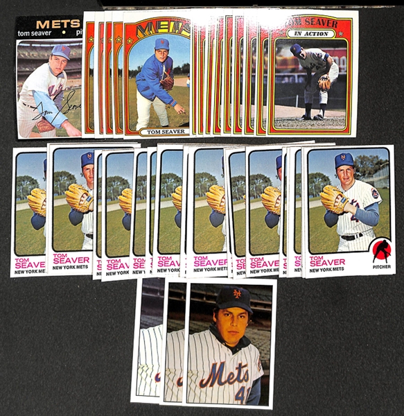 Lot of 48 Tom Seaver Topps & SSPC Baseball Cards from 1971-1975