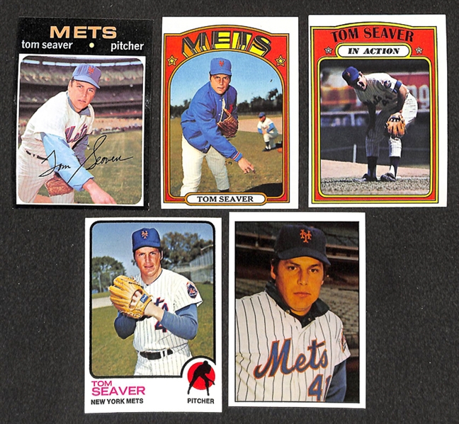 Lot of 48 Tom Seaver Topps & SSPC Baseball Cards from 1971-1975