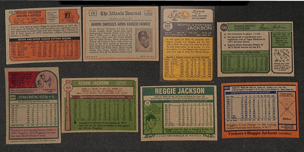 Lot of 50 Reggie Jackson Topps Baseball Cards from 1972-1978