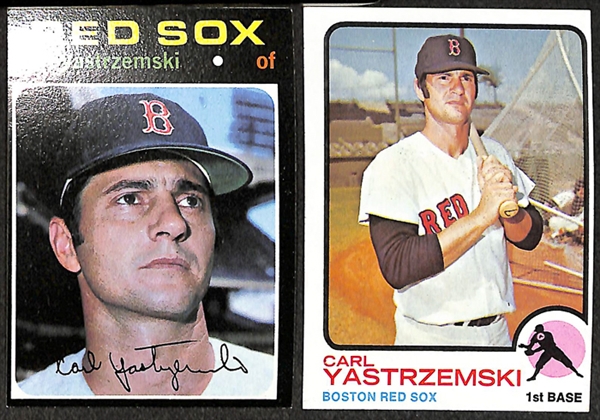 Lot of 61 Carl Yastrzemski Topps Baseball Cards from 1970-1979
