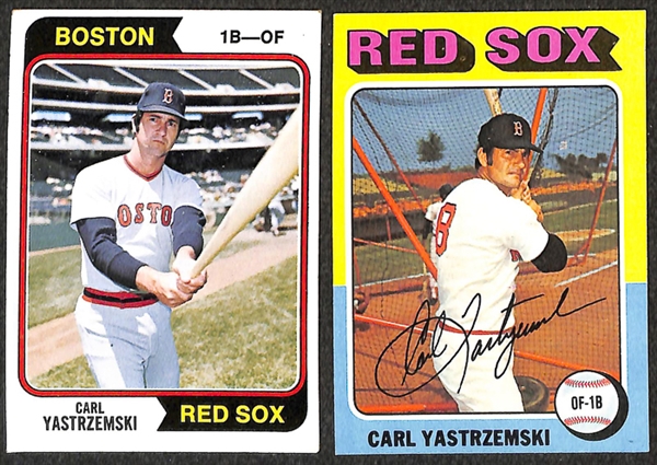 Lot of 61 Carl Yastrzemski Topps Baseball Cards from 1970-1979