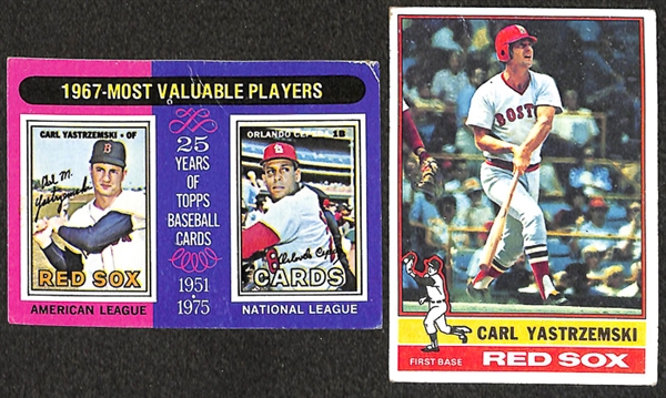 Lot of 61 Carl Yastrzemski Topps Baseball Cards from 1970-1979