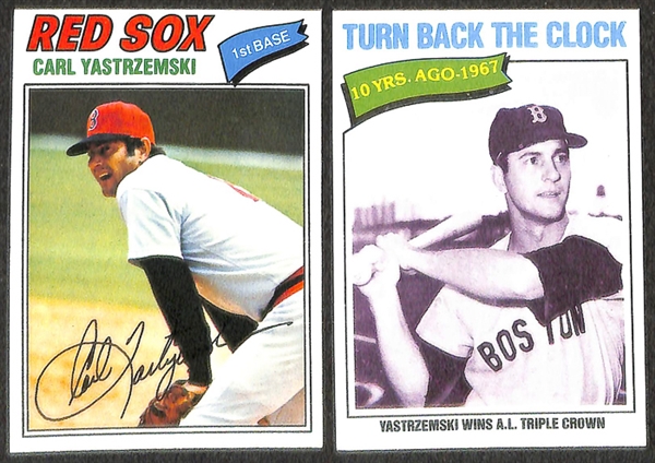Lot of 61 Carl Yastrzemski Topps Baseball Cards from 1970-1979