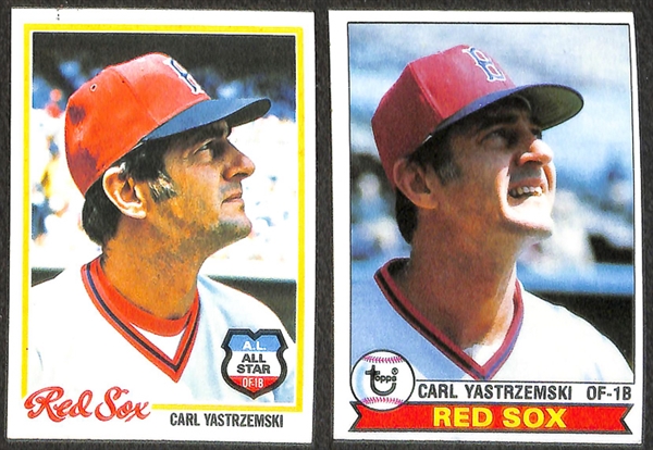 Lot of 61 Carl Yastrzemski Topps Baseball Cards from 1970-1979