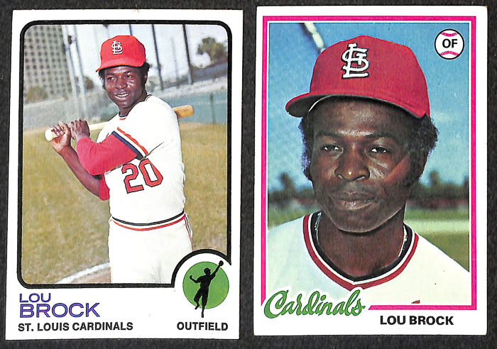 Lot Detail - Lot of 82 Lou Brock Topps Baseball Cards from 1972-1978