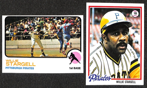 Lot of 46 Willie Stargell Topps Baseball Cards from 1970-1979