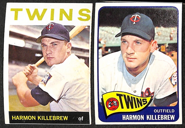 Lot of 46 Harmon Killebrew Baseball Cards from 1964-1975