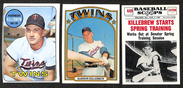 Lot of 46 Harmon Killebrew Baseball Cards from 1964-1975